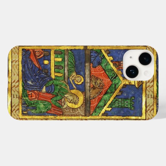 ANTIQUE NATIVITY CHRISTMAS PARCHMENT Case-Mate iPhone HÜLLE (Rückseite (Horizontal))
