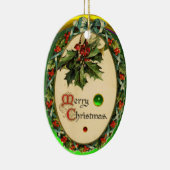 ANTIQUE NATIVITY CHRISTMAS PARCHMENT KERAMIKORNAMENT (Rechts)