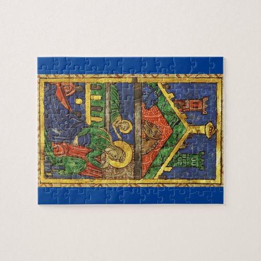 ANTIQUE NATIVITY CHRISTMAS PARCHMENT PUZZLE (Horizontal)