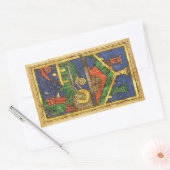 ANTIQUE NATIVITY CHRISTMAS PARCHMENT RECHTECKIGER AUFKLEBER (Umschlag)