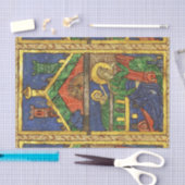 ANTIQUE NATIVITY CHRISTMAS PARCHMENT SEIDENPAPIER (Handwerk)