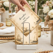 Antique Nautical Map Birthday