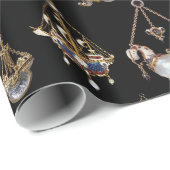 ANTIQUE NAUTISCHE PENDANTEN,JUELE,GEMSTONEN,PEARLS GESCHENKPAPIER (Rolleneckpunkt)