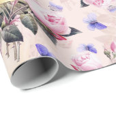 Antique Nostalgic Redouté Rose Blume Bouquets Geschenkpapier (Rolleneckpunkt)