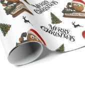 Antique Nut Christmas Wrapping Paper Geschenkpapier (Rolleneckpunkt)