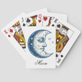 Antique of moon drawing  spielkarten