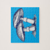 Antique of mushroom drawing puzzle (Vertikal)