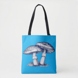 Antique of mushroom drawing tasche
