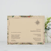 Antique Old World Map Hochzeitsprogramm (Stehend Vorderseite)