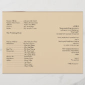 Antique Old World Map Hochzeitsprogramm (Rückseite)