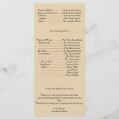 Antique Old World Map Hochzeitsprogramm Programm (Rückseite)