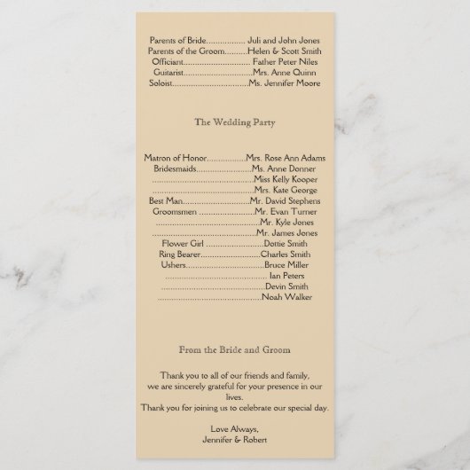 Antique Old World Map Hochzeitsprogramm Programm (Rückseite)