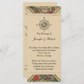 Antique Old World Map Hochzeitsprogramm Programm (Vorne/Hinten)