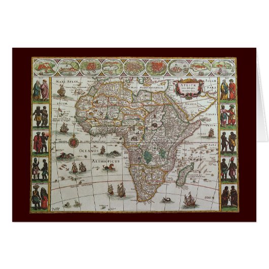 Antique Old World Map of Africa by Blaeu, c.1635 (Vorderseite (Horizontal))