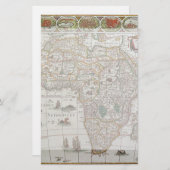 Antique Old World Map of Africa by Blaeu, c.1635 Briefpapier (Vorne/Hinten)