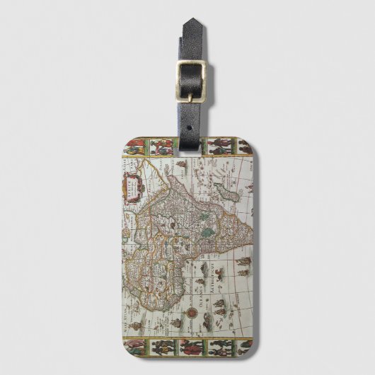 Antique Old World Map of Africa by Blaeu, c.1635 Gepäckanhänger (Vorderseite Vertikal)