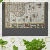 Antique Old World Map of Africa by Blaeu, c.1635 Handtuch (Gefaltet)