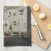 Antique Old World Map of Africa by Blaeu, c.1635 Handtuch (Viertel Falte)