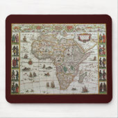 Antique Old World Map of Africa by Blaeu, c.1635 Mousepad (Vorne)