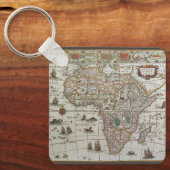 Antique Old World Map of Africa by Blaeu, c.1635 Schlüsselanhänger (Vorderseite)