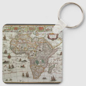 Antique Old World Map of Africa by Blaeu, c.1635 Schlüsselanhänger (Rückseite)