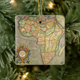 Antique Old World Mercator Map of Africa, 1633 Keramikornament