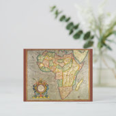 Antique Old World Mercator Map of Africa, 1633 Postkarte (Stehend Vorderseite)