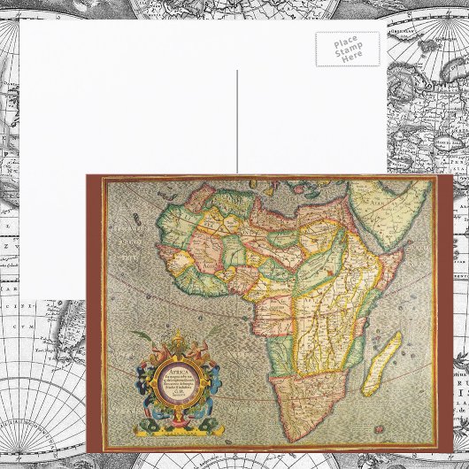 Antique Old World Mercator Map of Africa, 1633 Postkarte