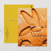 ANTIQUE ORANGE YELLOW EGYPTIAN HONEY BIE BEEKEEPER POSTKARTE (Vorne/Hinten)