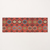 Antique Oriental Orange Red Kurdisch Kilim Yogamatte (Rückseite (Horizontal))