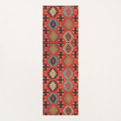 Antique Oriental Orange Red Kurdisch Kilim Yogamatte (Vorderseite)