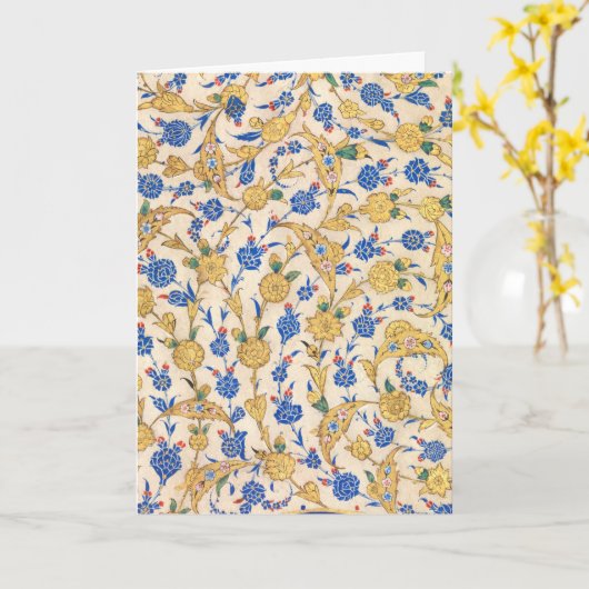 Antique Oriental Sultan Design Karte (Gelbe Blume)