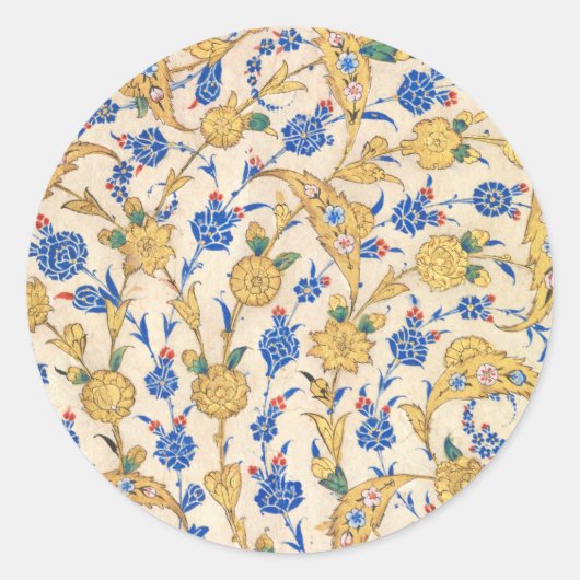 Antique Oriental Sultan Design Runder Aufkleber (Vorderseite)