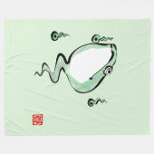 Antique Origin Story Grumpy Frog Japanischer Toad Fleecedecke (Vorderseite (Horizontal))