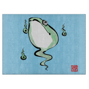 Antique Origin Story Grumpy Frog Japanischer Toad Schneidebrett
