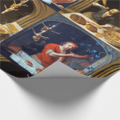 ANTIQUE OVEN BAKER, BAKERY BREAD SHOP GESCHENKPAPIER (Ecke)