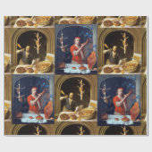 ANTIQUE OVEN BAKER, BAKERY BREAD SHOP GESCHENKPAPIER (Flach)