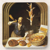 ANTIQUE OVEN BAKER, BAKERY BREAD SHOP GETRÄNKEUNTERSETZER (Vorderseite)