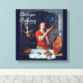 ANTIQUE OVEN BAKER, BAKERY BREAD SHOP LEINWANDDRUCK (Insitu (Holzboden))