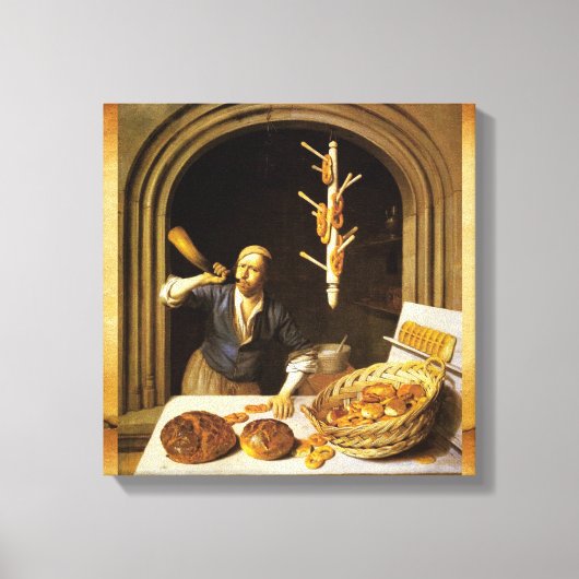 ANTIQUE OVEN BAKER, BAKERY BREAD SHOP LEINWANDDRUCK (Vorderseite)