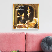ANTIQUE OVEN BAKER, BAKERY BREAD SHOP LEINWANDDRUCK (Insitu (Wohnzimmer))