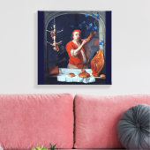 ANTIQUE OVEN BAKER, BAKERY BREAD SHOP LEINWANDDRUCK (Insitu (Wohnzimmer))