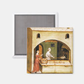 ANTIQUE OVEN BAKER, BAKERY BREAD SHOP MAGNET (Vorderseite/Rückseite)