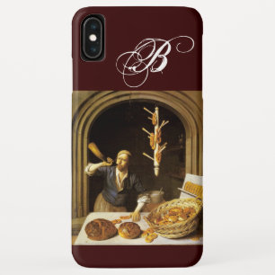 ANTIQUE OVEN BAKER, BAKERY BREAD SHOP MONOGRAM iPhone XS MAX HÜLLE