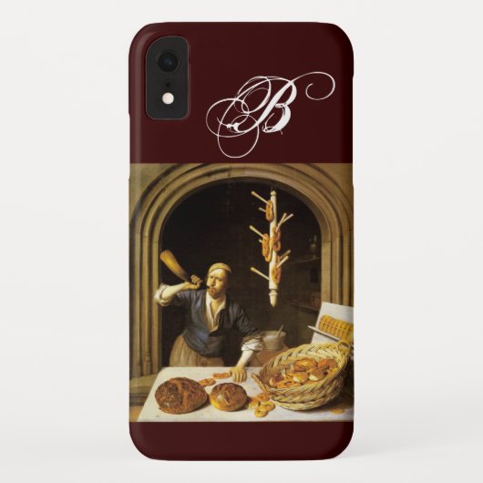 ANTIQUE OVEN BAKER, BAKERY BREAD SHOP MONOGRAM Case-Mate iPhone HÜLLE (Rückseite)