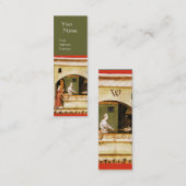 ANTIQUE OVEN BAKER, BAKERY BREAD SHOP MONOGRAM MINI VISITENKARTE (Vorne/Hinten)