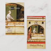 ANTIQUE OVEN BAKER, BAKERY BREAD SHOP MONOGRAM VISITENKARTE (Vorne/Hinten)