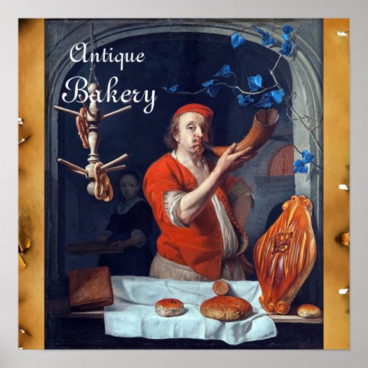 ANTIQUE OVEN BAKER, BAKERY BREAD SHOP POSTER (Vorne)