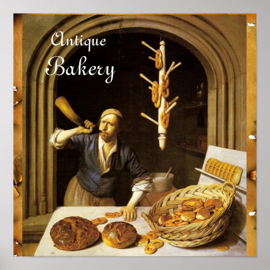 ANTIQUE OVEN BAKER, BAKERY BREAD SHOP POSTER (Vorne)