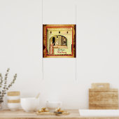 ANTIQUE OVEN BAKER, BAKERY BREAD SHOP POSTER (Küche)